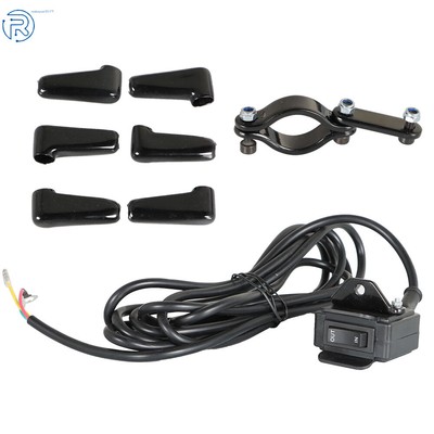 ATV 12V Handle Bar Control Switch & Mounting Bracket Winch Rocker Thumb ...