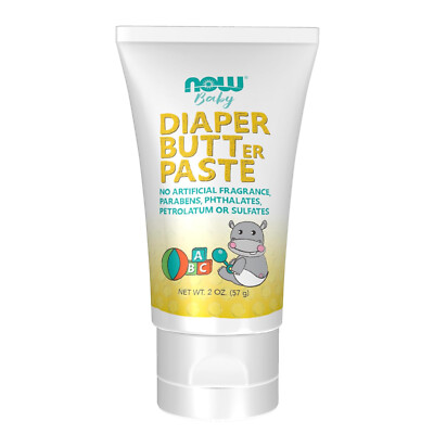 NOW Baby Diaper BUTTer Paste - 2 oz Fragrance Free, No Artificial Fragrance