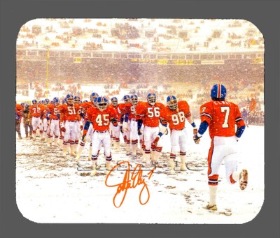 John Elway Denver Broncos Facsimile Autographed Mouse Pad Item#769 