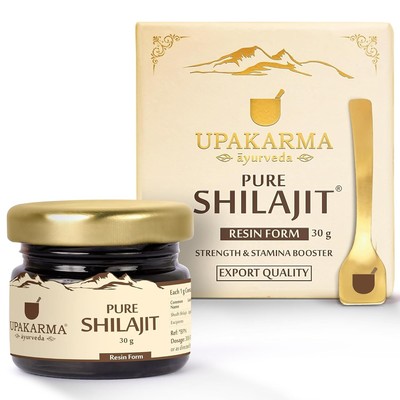 Upakarma Ayurveda Pure & Natural Shilajit / Shilajeet Resin 30g Stamina Booster
