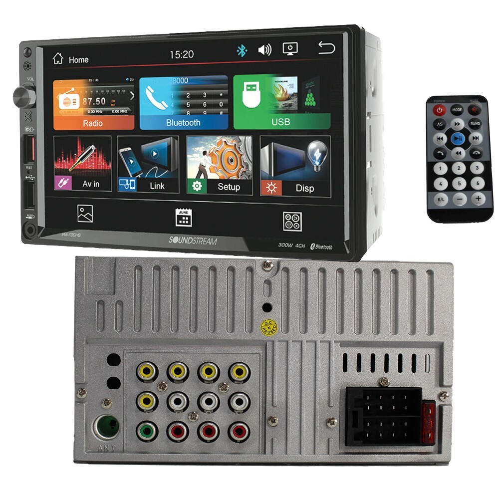 Soundstream Double DIN 7″ Touch Screen Unit & 4 Pioneer 300W 6.5