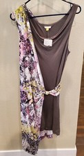 Anthropologie Liefsdottir NWT "Crushed Chroma" Faux Wrap Tank Dress Floral S
