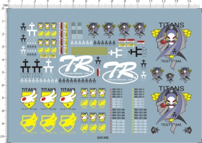 Detail Up HG 1/144 Titans Test Team T3 MURPHY MS GDM  Model Water Slide Decal