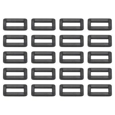 5/8 Pouce Rectangle Boucle, 50 Set Sangle Courroie Atmoucheture Noir - Photo 1/4