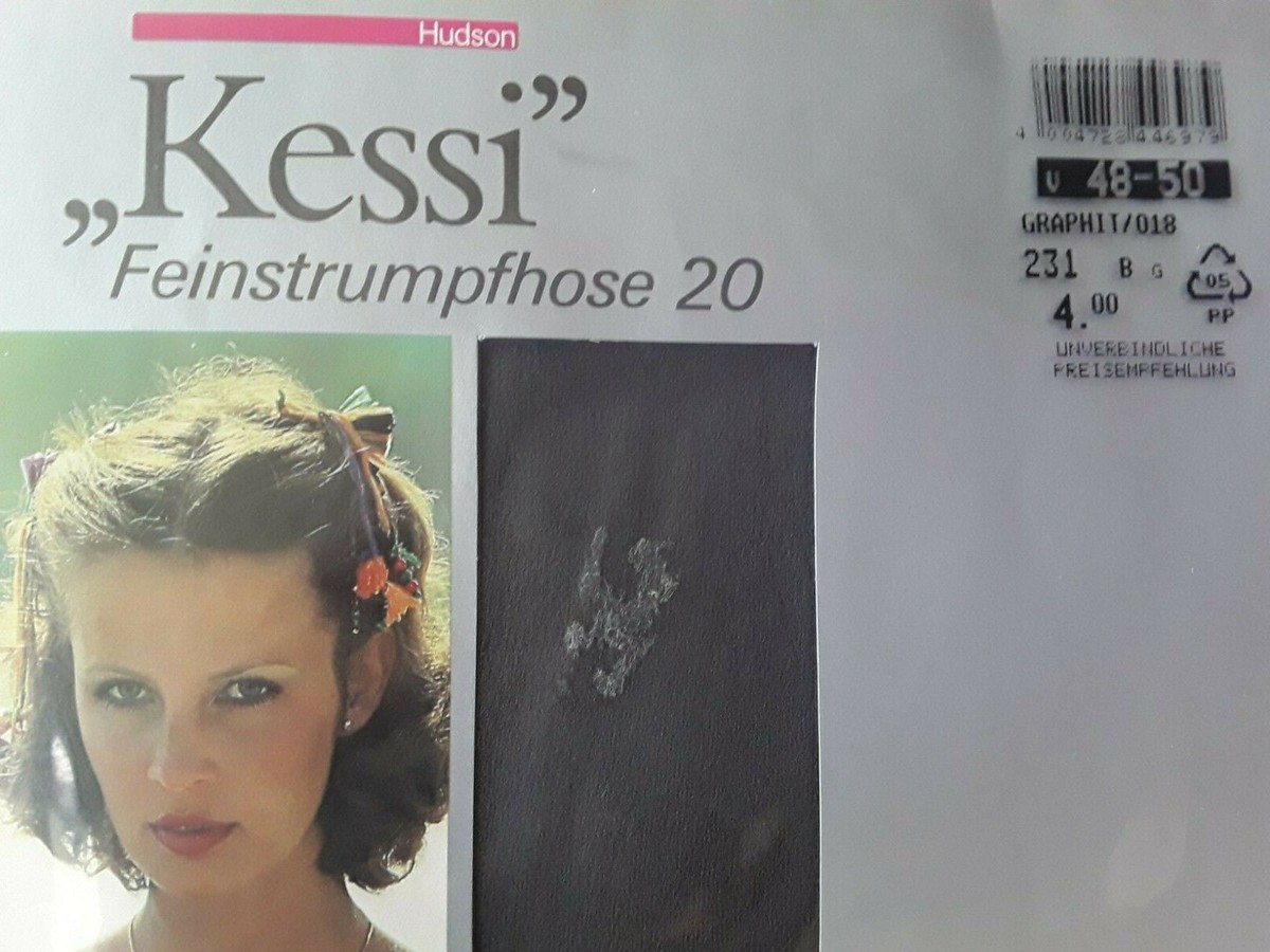 Lot De 2 Collants Fins Hudson Kessi 20 Deniers - Taille 48-50 (plus) - Couleur Graphite - Neufs Avec étiquettes