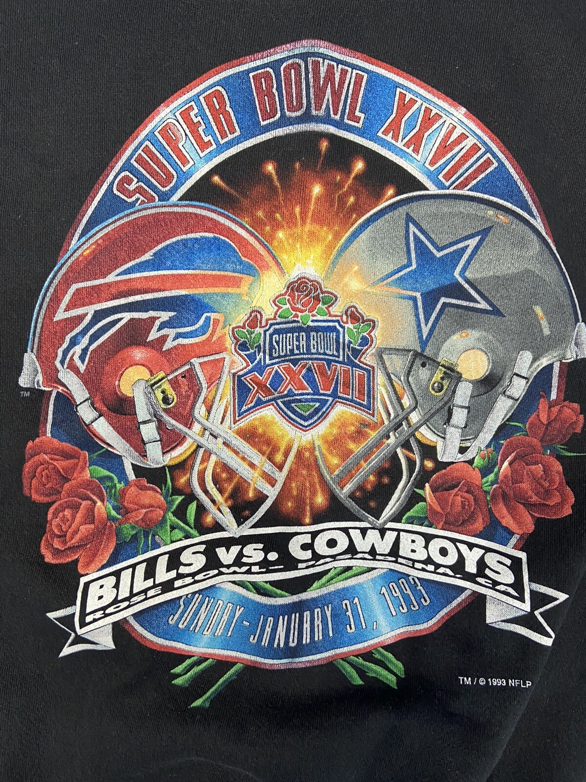 FILA Front Row by Salem Sportswear Super Bowl XXVII girocollo manica corta uomo taglia XL