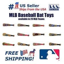 Pets First MLB Baseball Bat Toy for Dogs & Cats Corduroy Plush with Squeaker