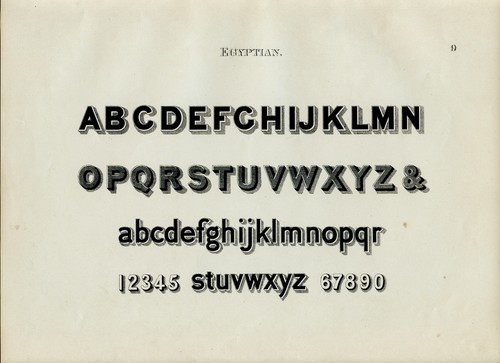 Egyptian - 1877 Frederick S. Copley vintage calligraphy alphabet print - Picture 3 of 3