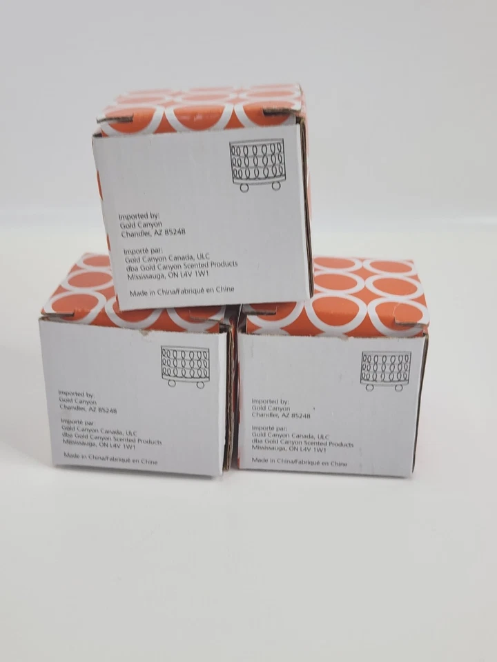 Gold Canyon 青少年金属丝包裹式餐灯支架白色漩涡全新 3 包 83365 — 第 3/4 张图片