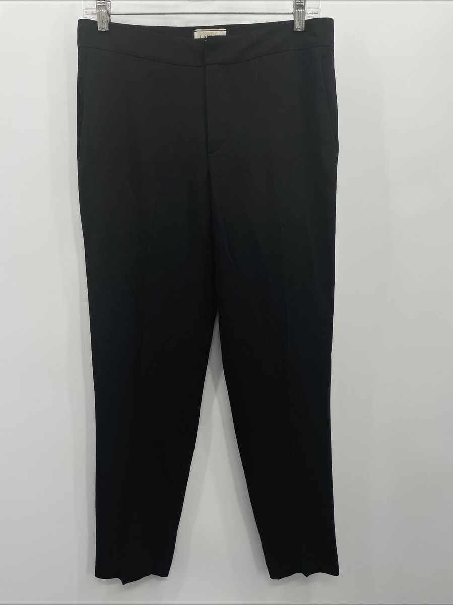 パンツ LANVIN Women Straight Pants RWTR0008590410 Black Lanvin Paris Women's Zip Closure Flat Front Black Luxury