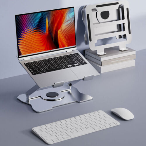 360 Rotating Adjustable Desk Laptop Stand Ergonimic Foldable Laptop Riser Stand - Picture 8 of 14