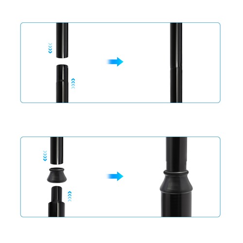 Outdoor Street Light Pole Courtyard Lighting Post Iron Floor Mounted 114+76mm US - 第 8/14 張圖片