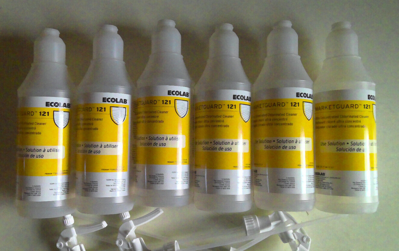 Ecolab Marketguard 121 empty spray bottles with trigger sprayers pack