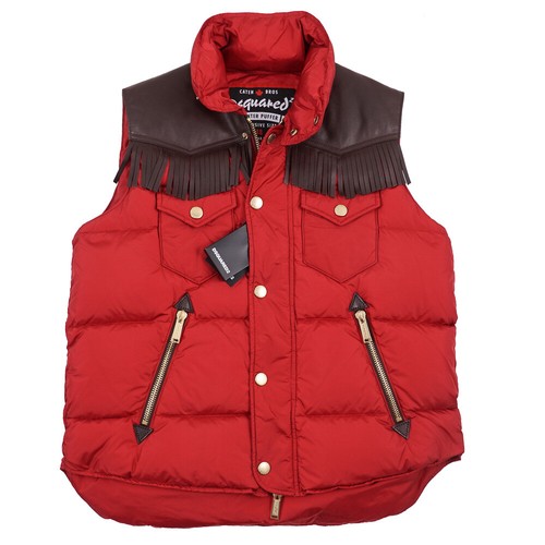 NWT $1335 DSQUARED2 Red Western Down 