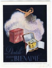 BIENAIME 1945 Dentelle French MAGAZINE PERFUM...