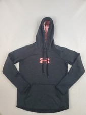 Under Armour Girls Black and Pink Pullover Sweatshirt Size: XS Pre-Owned