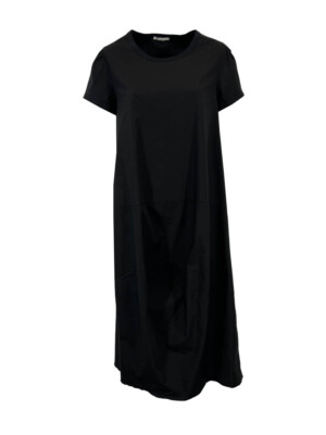 TREBARRABI Damen Kleid Ei schwarz WASSERMELONE Baumwolle MADE IN ITALY