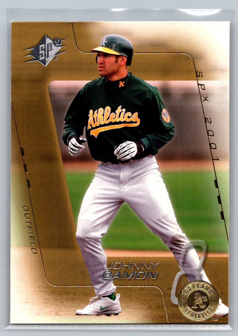 2001 Upper Deck SPx Baseball Card #4 Johnny Damon Oakland