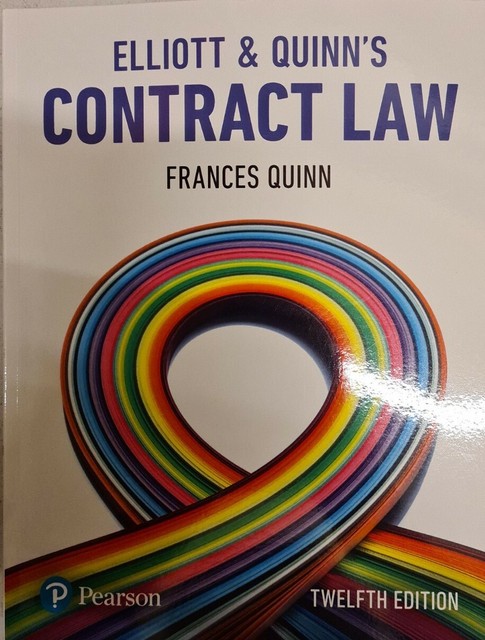 Elliott Quinn S Contract Law By Catherine Elliott Frances Quinn Paperback 2019 For Sale Online Ebay