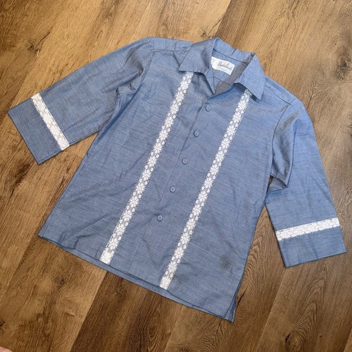 Vintage Polynesian Casuals Shirt Mens Tunic Disco Hippy Woodstock 60s 70s Medium - Picture 6 of 15