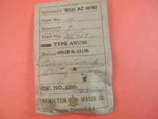 HAMILTON 4992B SECONDS SETTING LEVER COMPLETE HACK   BALANCE STOP PART