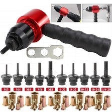 Electric Rivet Nut Gun Adapter Cordless Riveting Tool Insert Nut Drill Tool Kit