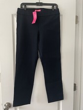 NWT Lilly Pulitzer Sz 12 Merrin Bi Stretch Pant Navy Blue Pull On Travel 118