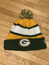 Green Bay Packers NFL Football Knit Fleece Lined Winter Hat Pom Pom New Era OSFM