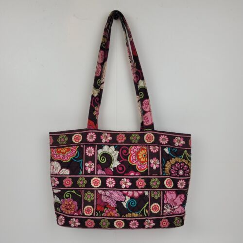 Vintage VERA BRADLEY Pink Floral Purse Handbag & … - image 1