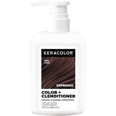 Keracolor Color + Clenditioner, Semi-Permanent 12 Fl Oz (Pack of 1), Espresso