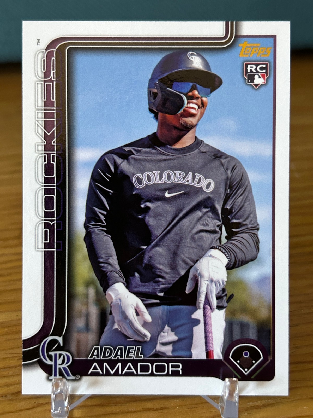 2025 Topps Series 1 - Adael Amador #191 Golden Mirror Image Variation (RC)