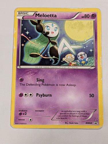Meloetta BW68 Wotc Black Star Promo Set Pokemon Card