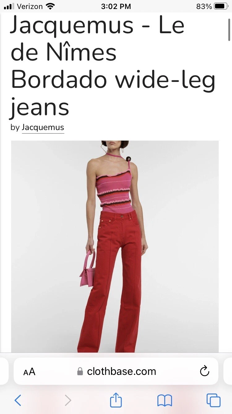 Jacquemus — Le de Nîmes Bordado jeans from Jacquemus  Red Size 24