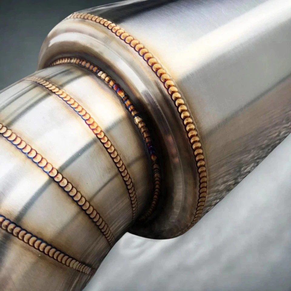 Silenciador de apagado K-Tuned 304 acero inoxidable aleación cepillada entrada 2,5" salida 3" Foto 3 de 4