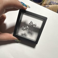 Silver Tone Bow Shape Earrings Metal Fashion Jewelry