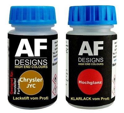 Lackstift für Chrysler JYC Bright Amber Perl + Klarlack je 50ml Autolack Basisla