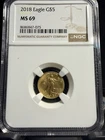 2018 $5 Gold Eagle 1/10 oz  NGC MS69 American Gold Bullion