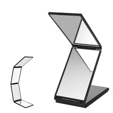 Lusofie 360 Degree Self Cut Mirror Foldable Makeup Mirror Handheld Desktop DI...