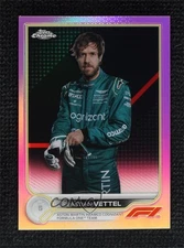 2022 Topps Chrome Formula 1 F1 Racers Pink Refractor 10/75 Sebastian Vettel 07o4