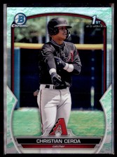 2023 Bowman Chrome 1st Lunar Glow Refractor Christian Cerda Diamondbacks BCP 56