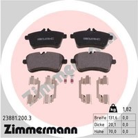 Zimmermann BremsbeläGe Bremsbelegsatz Vorne FüR Mercedes-Benz B-Klasse