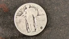Dateless Silver Standing Liberty Quarter, Type 1 Variety Minted in 1916 and 1917