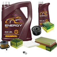 Inspektionspaket 6L Mannol Energy 5W-30 FüR Renault Megane Scenic 1.9 D ScéNic