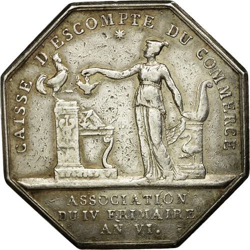 [#71382] Frankrijk, Token, Chamber of Commerce, 1802, ZF, Zilver, Feuardent:1354 - Afbeelding 2 van 2