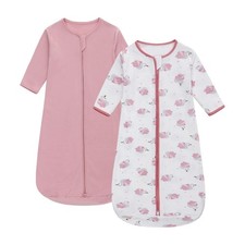 Long Sleeve Sleep Sack 2-Pack, 100 Cotton Wearable Blanket Baby Sleeping Bag...