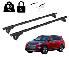 DACHTRÄGER DACHTRÄGER FÜR HYUNDAI GRAND SANTA FE 2014-2018 MIT HANDLAUF SCHWARZ