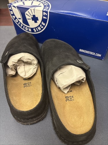 Birkenstock Zermatt Premium Suede Womens Size 7/EU 38 Narrow Black Shoes NIB - Foto 10 di 11