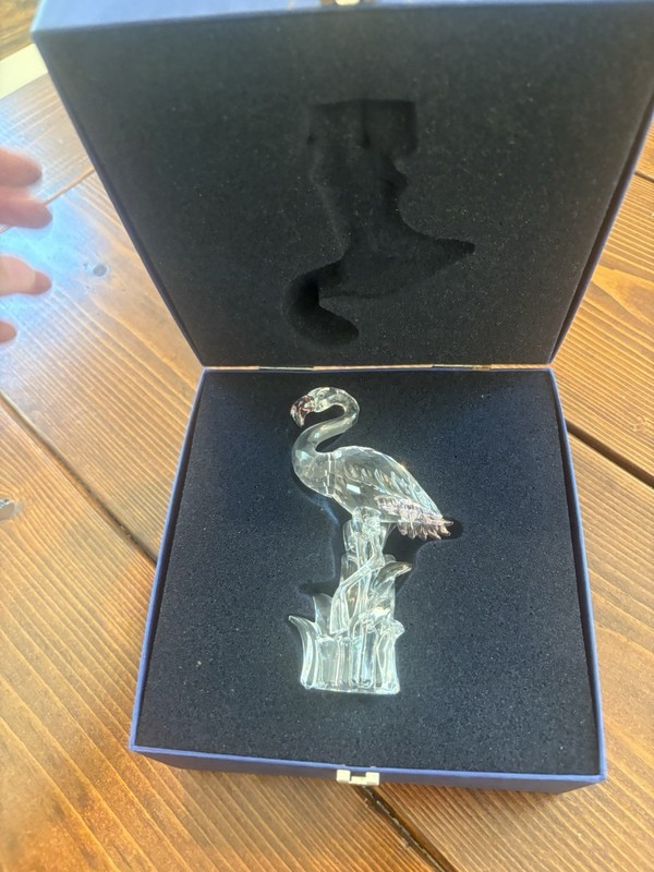 Swarovski Crystal Flamingo Figurine with Box