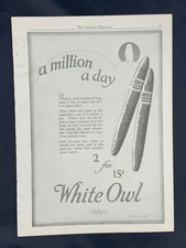 Magazine Ad - 1924 - White Owl Cigars - General Cigar Co.