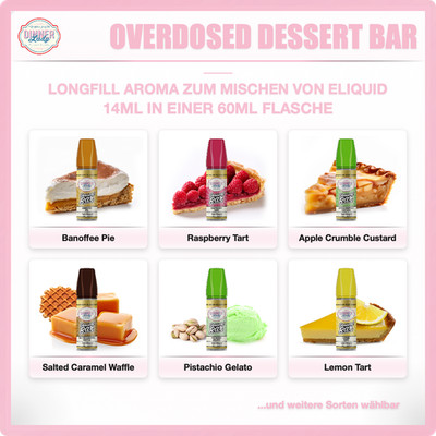 Overdosed Dessert Bar by Dinner Lady 14ml Longfill Aroma in einer 60ml Flasche